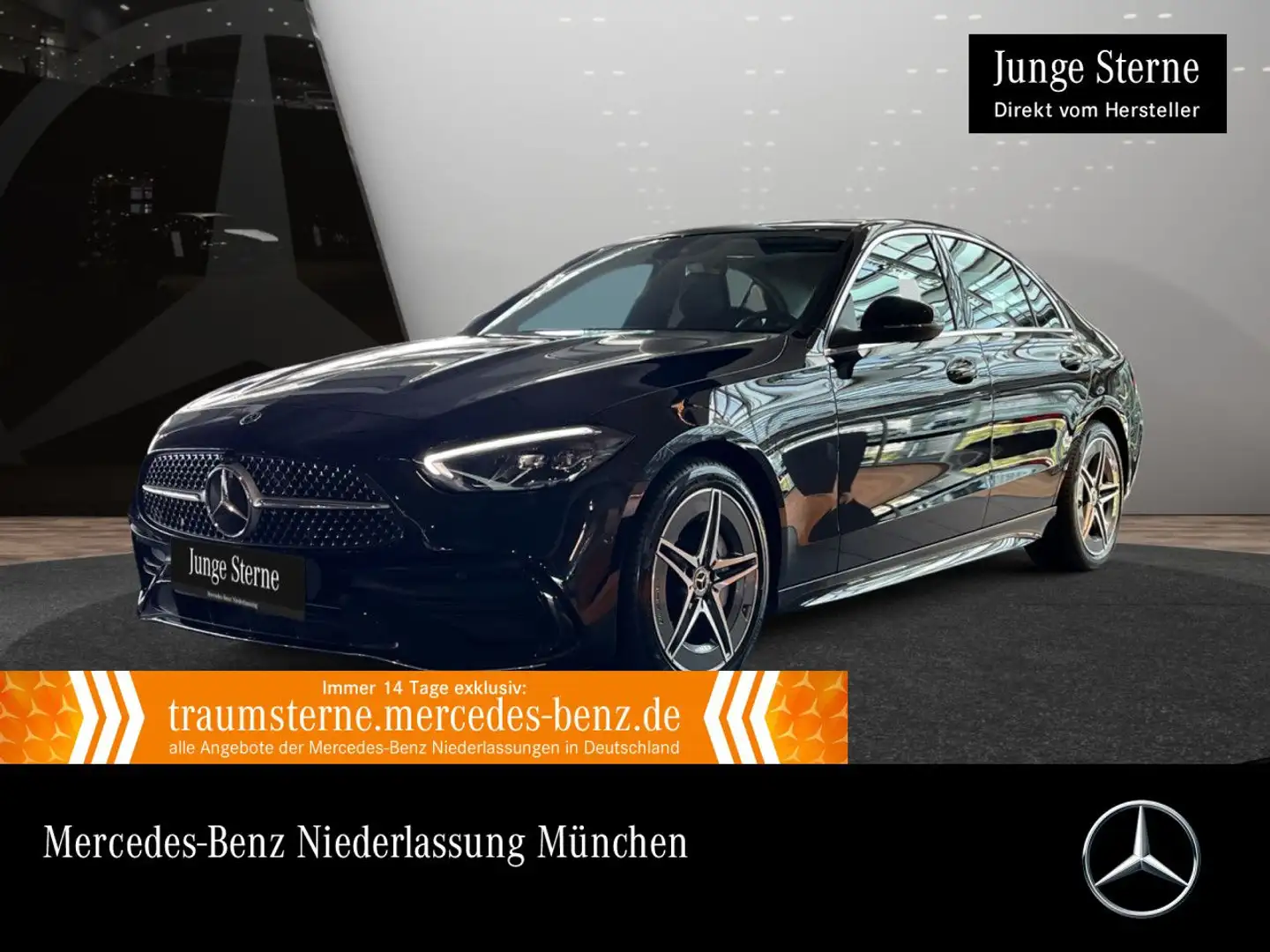 Mercedes-Benz C 180 AMG+PANO+LED+KAMERA+TOTW+KEYLESS+9G Schwarz - 1