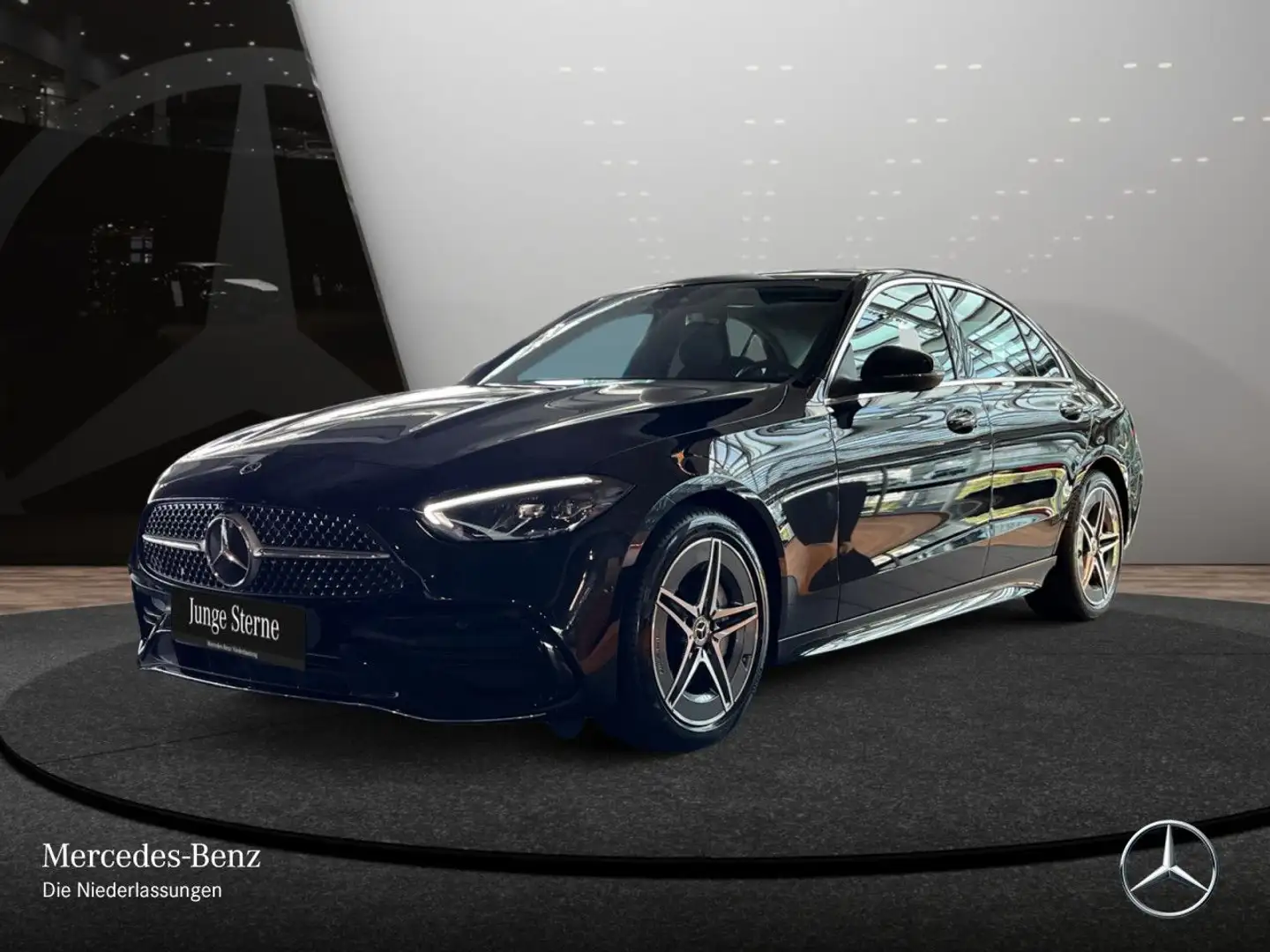 Mercedes-Benz C 180 AMG+PANO+LED+KAMERA+TOTW+KEYLESS+9G Schwarz - 2
