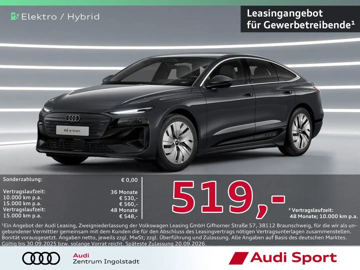 Audi A6 e-tron Sportback e-tron performance LED,SHZ 75. Grau - 1