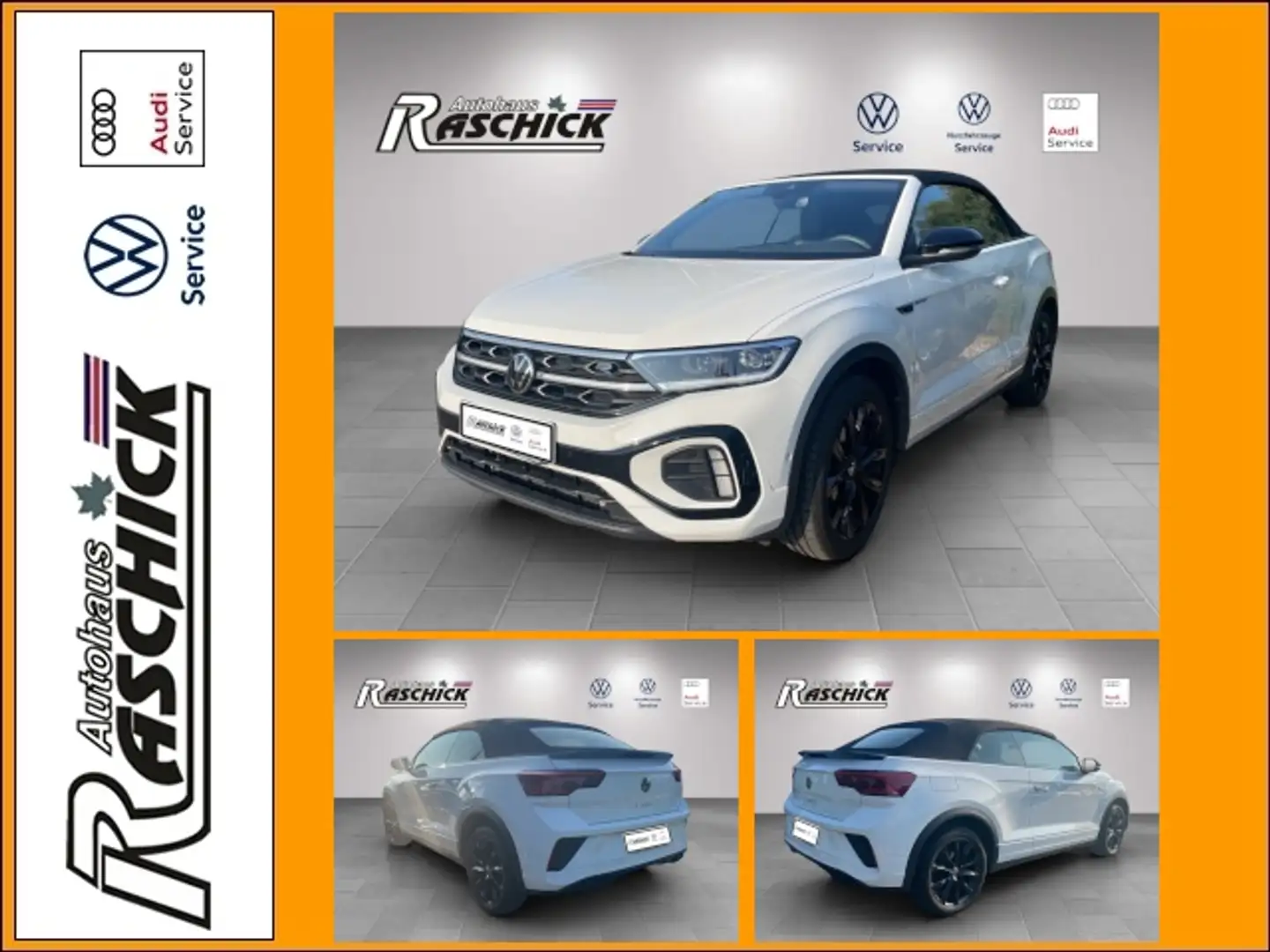 Volkswagen T-Roc Cabriolet R-Line Black Style 1.5 TSI DSG Klima Blanc - 1
