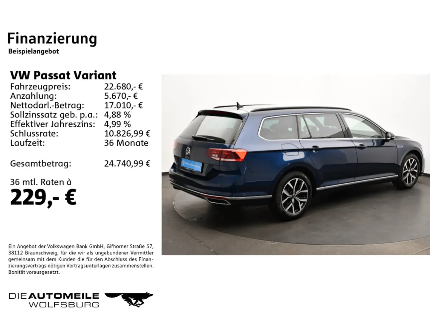 Volkswagen Passat Variant 1.4 GTE DSG Standhzg/Pano/App-Con Blau - 2
