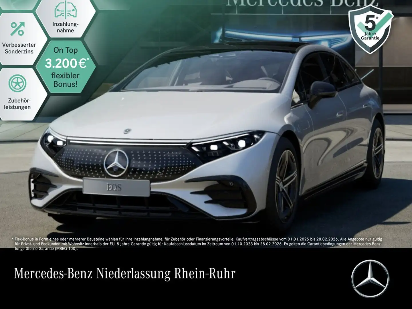 Mercedes-Benz EQS 450 4Matic AMG Airmat Pano Burmester Distr. Silber - 1