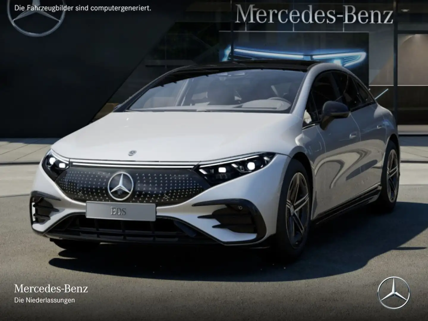 Mercedes-Benz EQS 450 4Matic AMG Airmat Pano Burmester Distr. Silber - 2