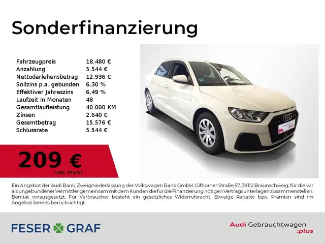 2022 Audi A1 in White for sale