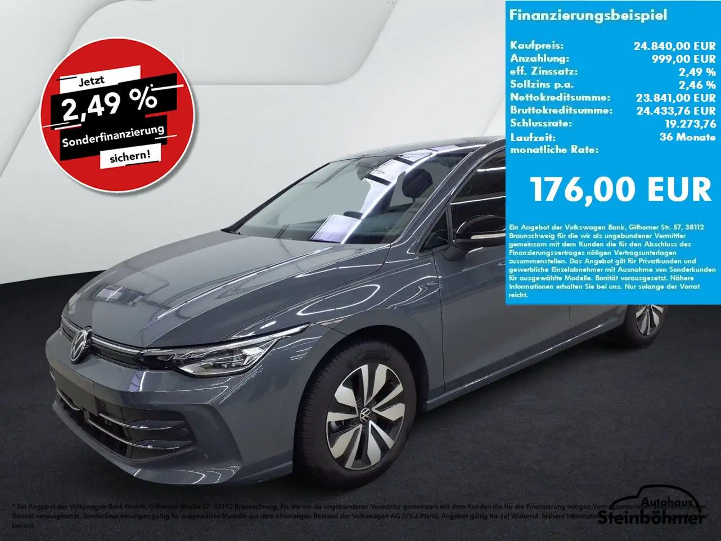 Volkswagen Golf GOAL 1.5TSI LED Plus NAV AHK SHZ SideAssist Gris - 1