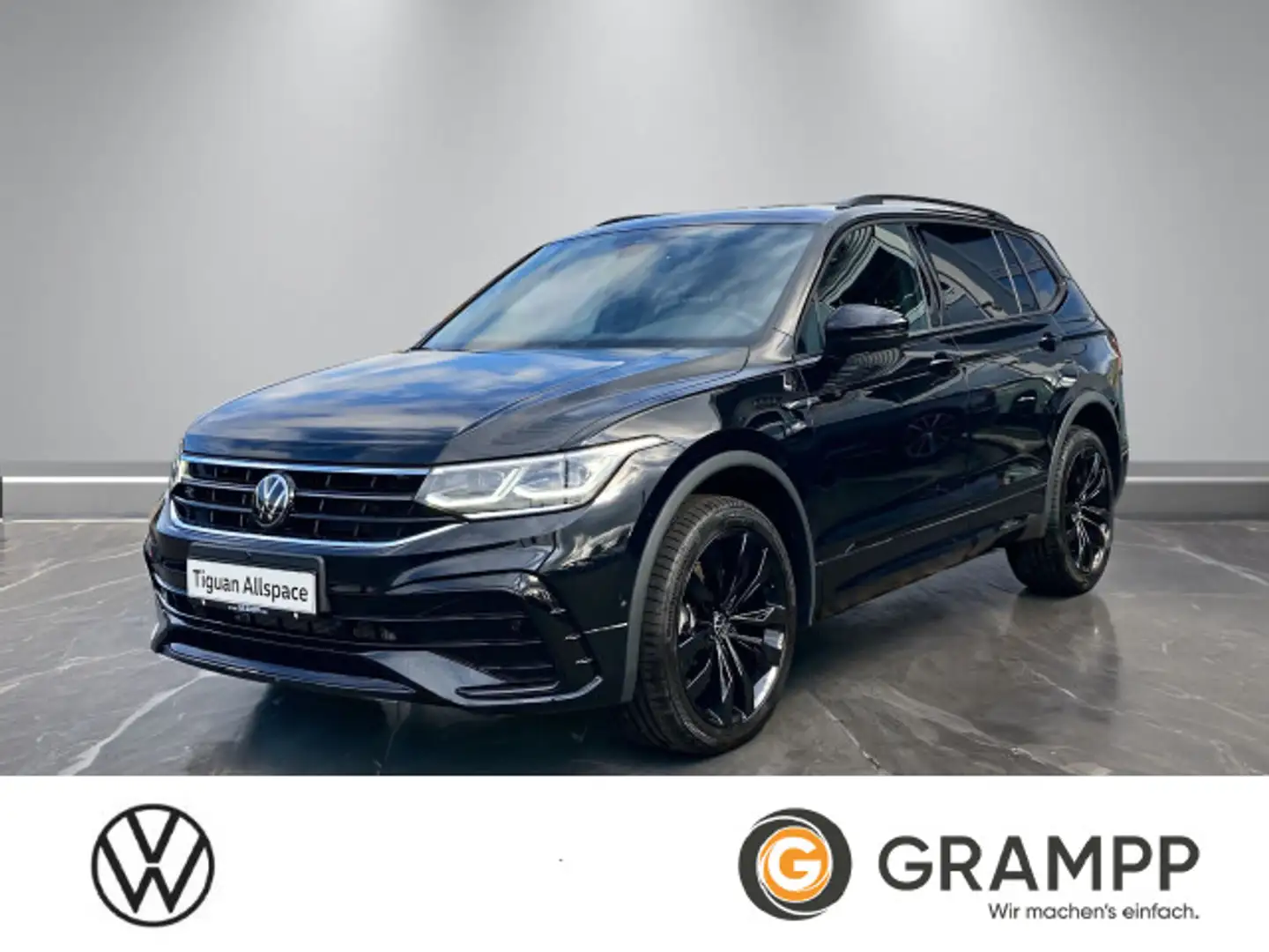 Volkswagen Tiguan Allspace R-Line 2,0 l TDI 4M AHK+PANO+STH Schwarz - 1