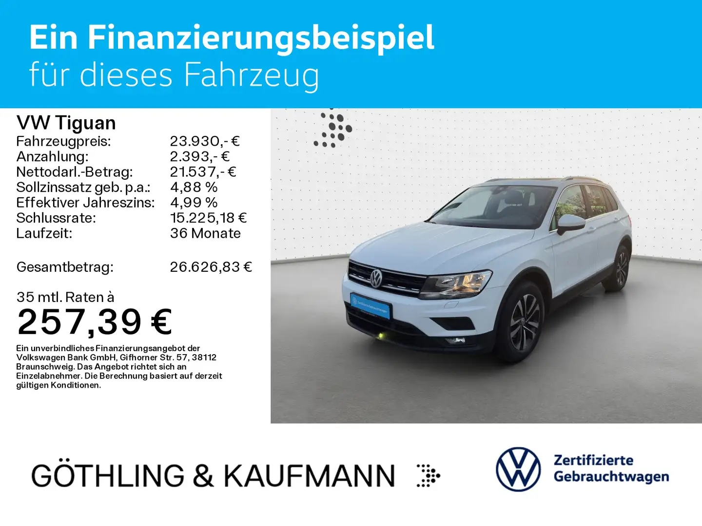 Volkswagen Tiguan 4M 2.0TDI DSG*AHK*PANO*NAVI*Virtual*SHZ* Blanc - 2