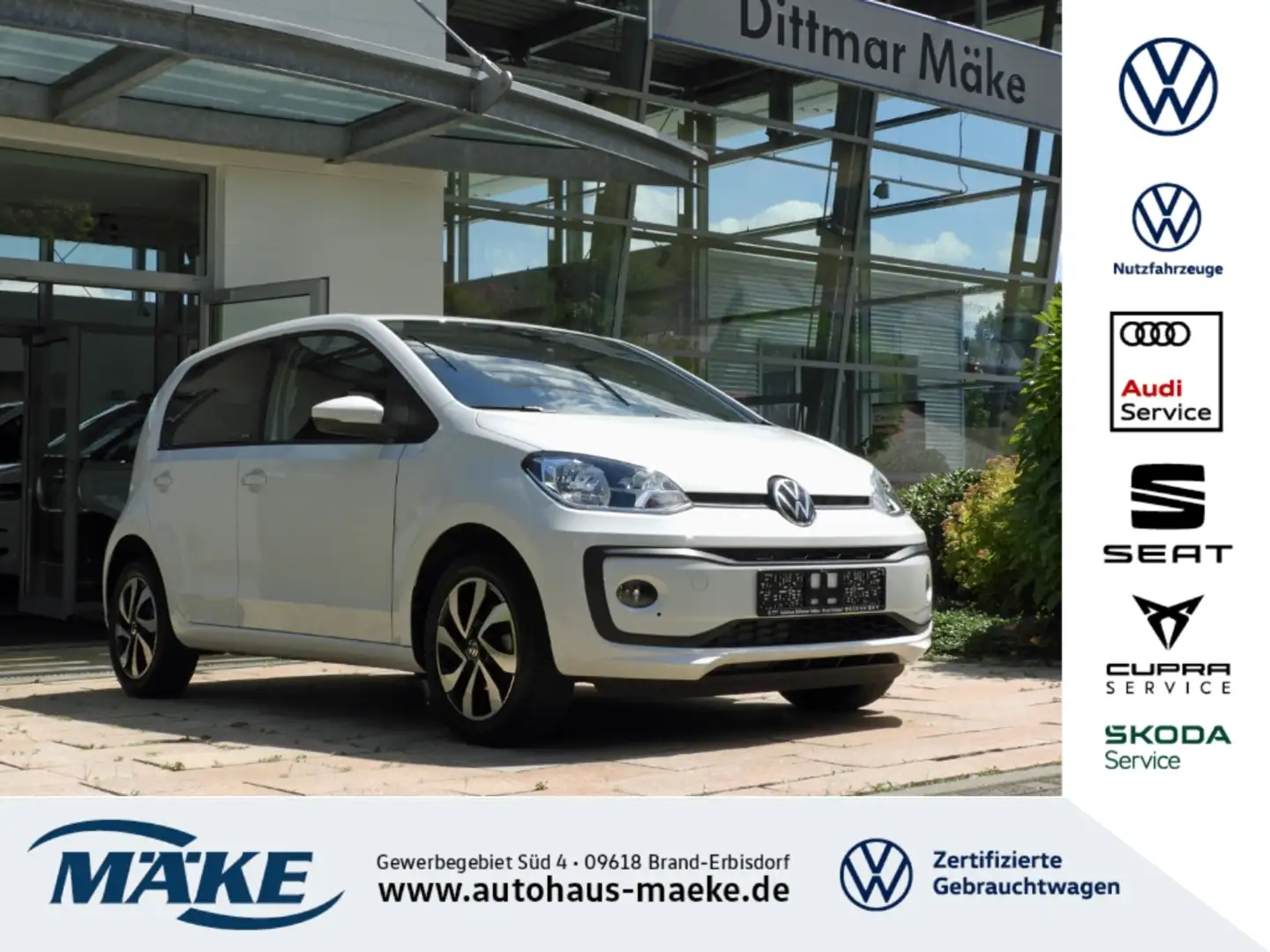 Volkswagen up! Active 1.0 ALU KLIMA SITZHZG DAB M+M ASG Weiß - 1