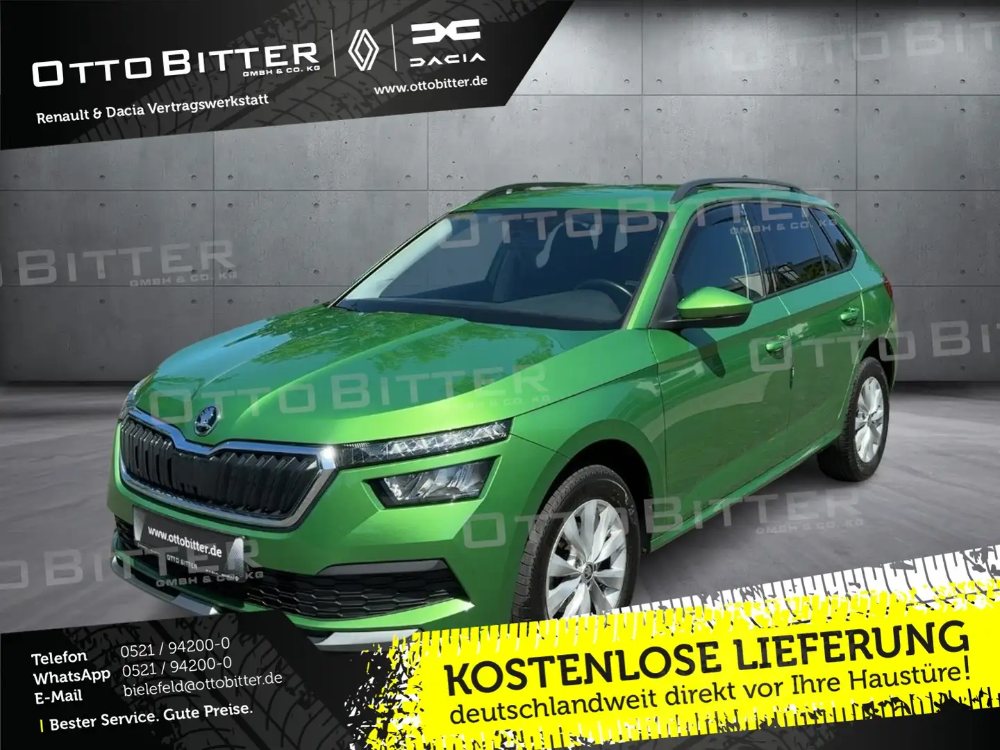 Skoda Kamiq 1.0 TSI Ambition SITZH/SMART-LINK/1.HAND Grün - 1