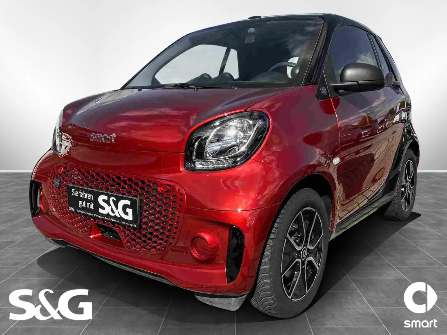 smart forTwo EQ cabrio passion Sidebags+Tempomat+15 Rood - 1