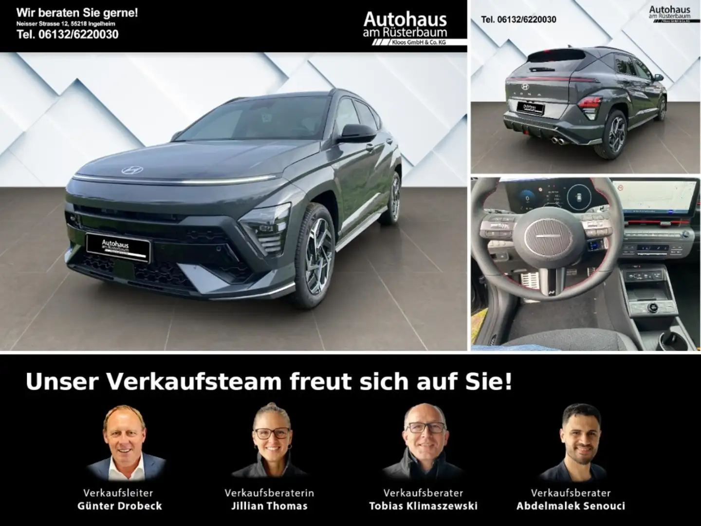 Hyundai KONA N Line X (MY26) 1.6 180 PS Voll LED, Navi., Apple Grau - 1