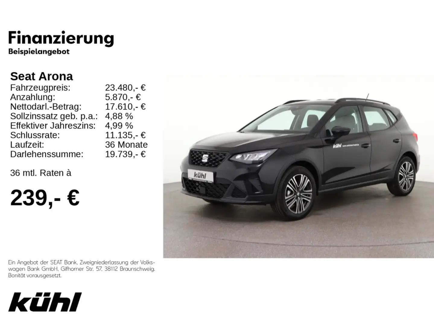 SEAT Arona Style Edition TSI Style Edition Schwarz - 1