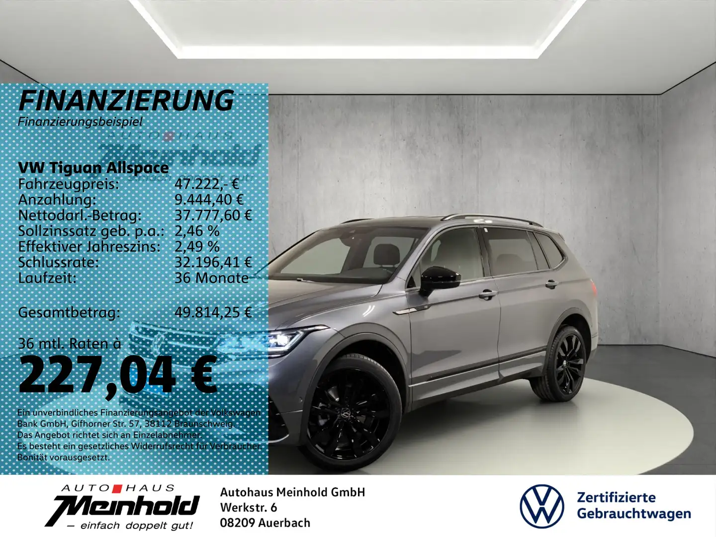 Volkswagen Tiguan Allspace 2.0 TDI DSG 4M R-Line Black Styl Grau - 1