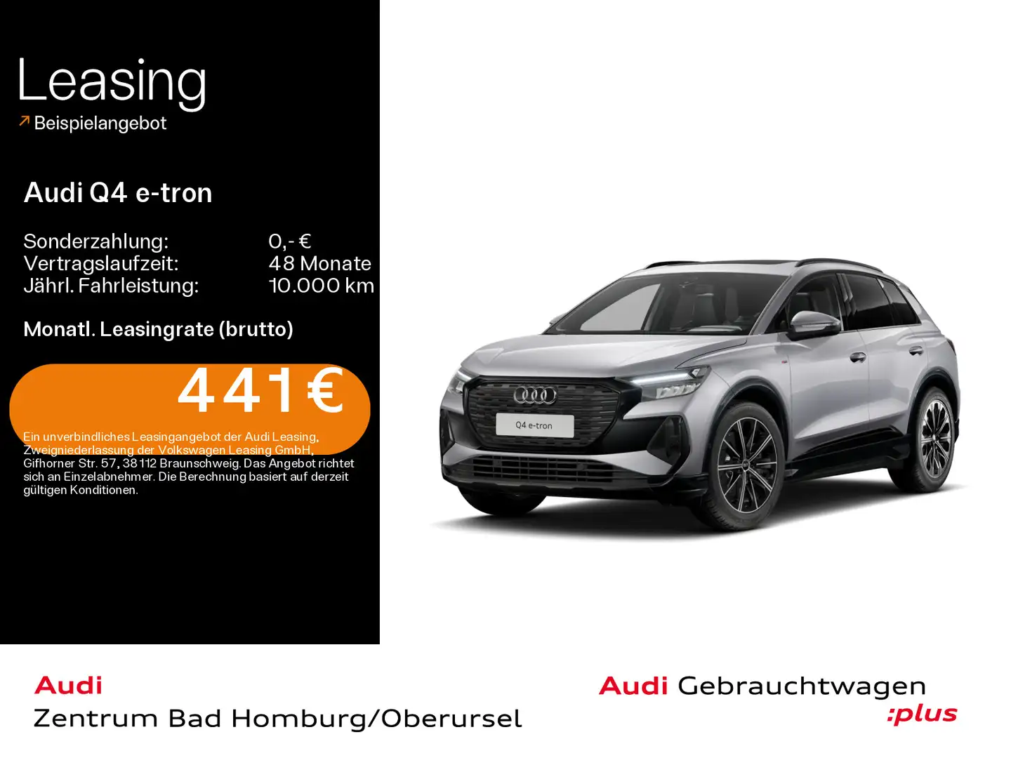 Audi Q4 e-tron 45 S line*Navi*LED*Alu*HUD*PDC*Pano*Vi Silber - 1