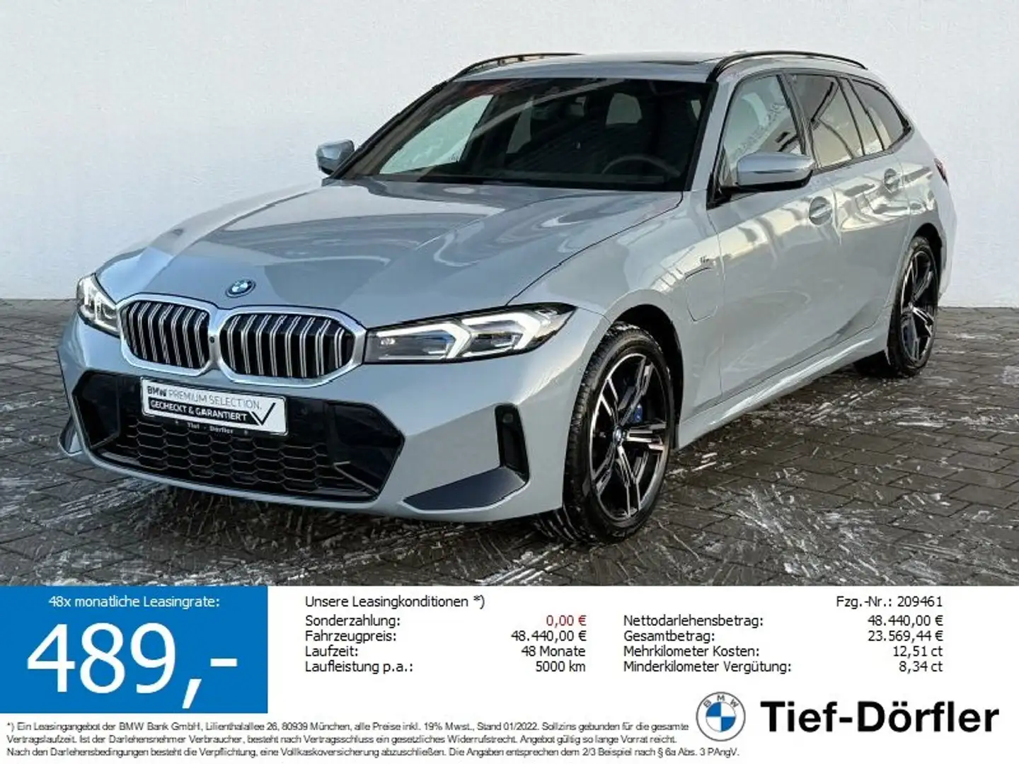 BMW 330 e xDr SAG M Sport AHK/PANO/hk/LED+/360/K-ZUG Grau - 1