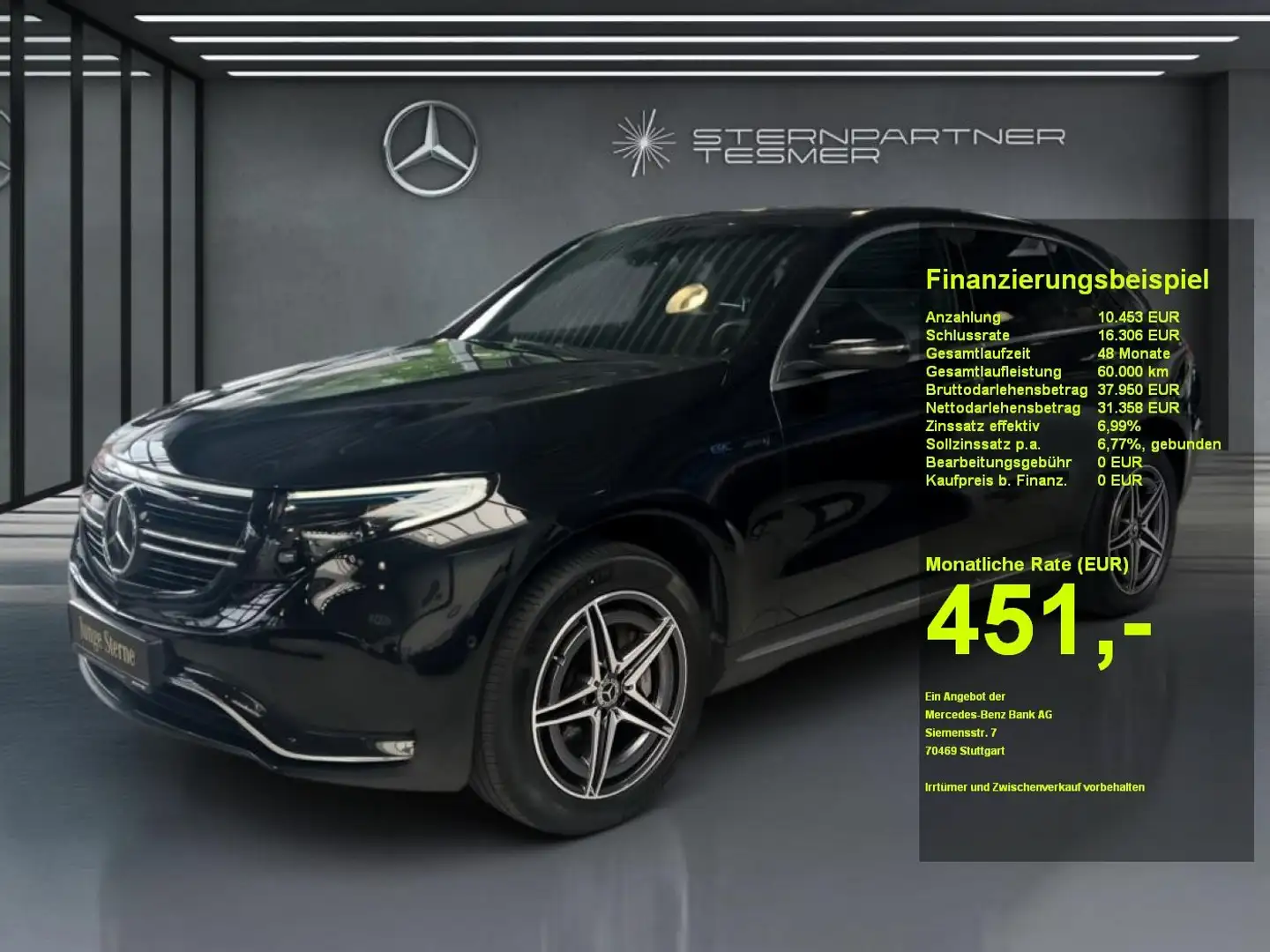 Mercedes-Benz EQC 400 400 4M AMG+HuD+Memory+Burmester+SD+Kamera Schwarz - 1