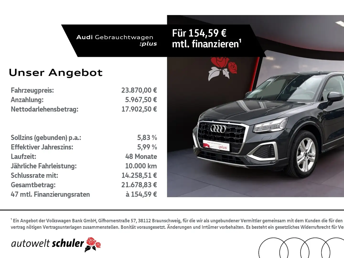 Audi Q2 35 1.5 TFSI S-tronic adv.  AHK Navi Matrix-LED Grau - 1