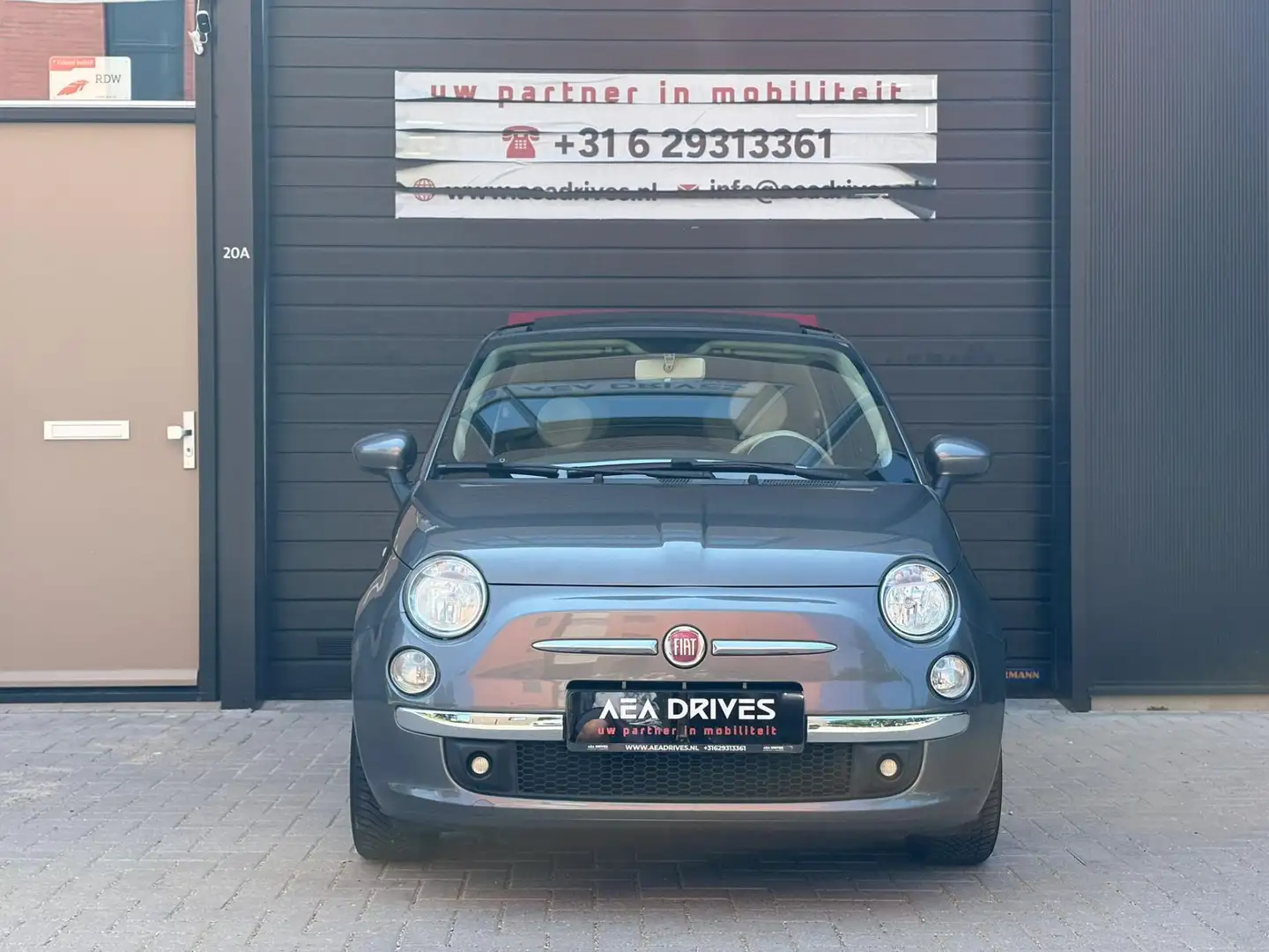 Fiat 500C 1.2 Cabrio met panoramadak, airco, parkeersensoren Grijs - 2