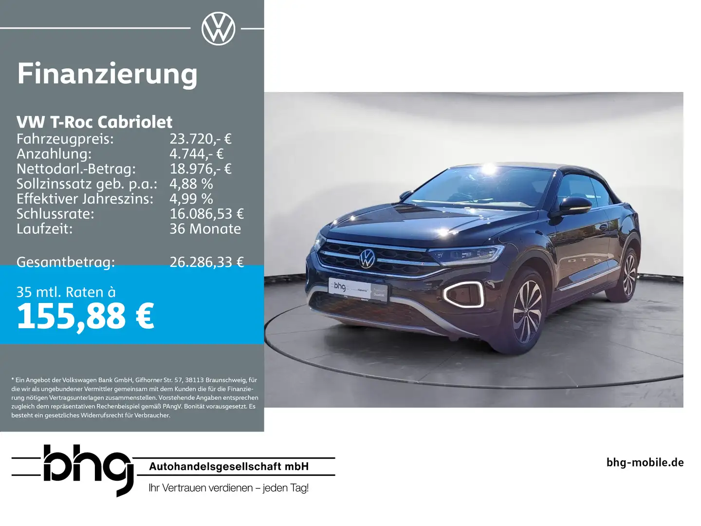 Volkswagen T-Roc 1.5 TSI OPF DSG Style Schwarz - 1