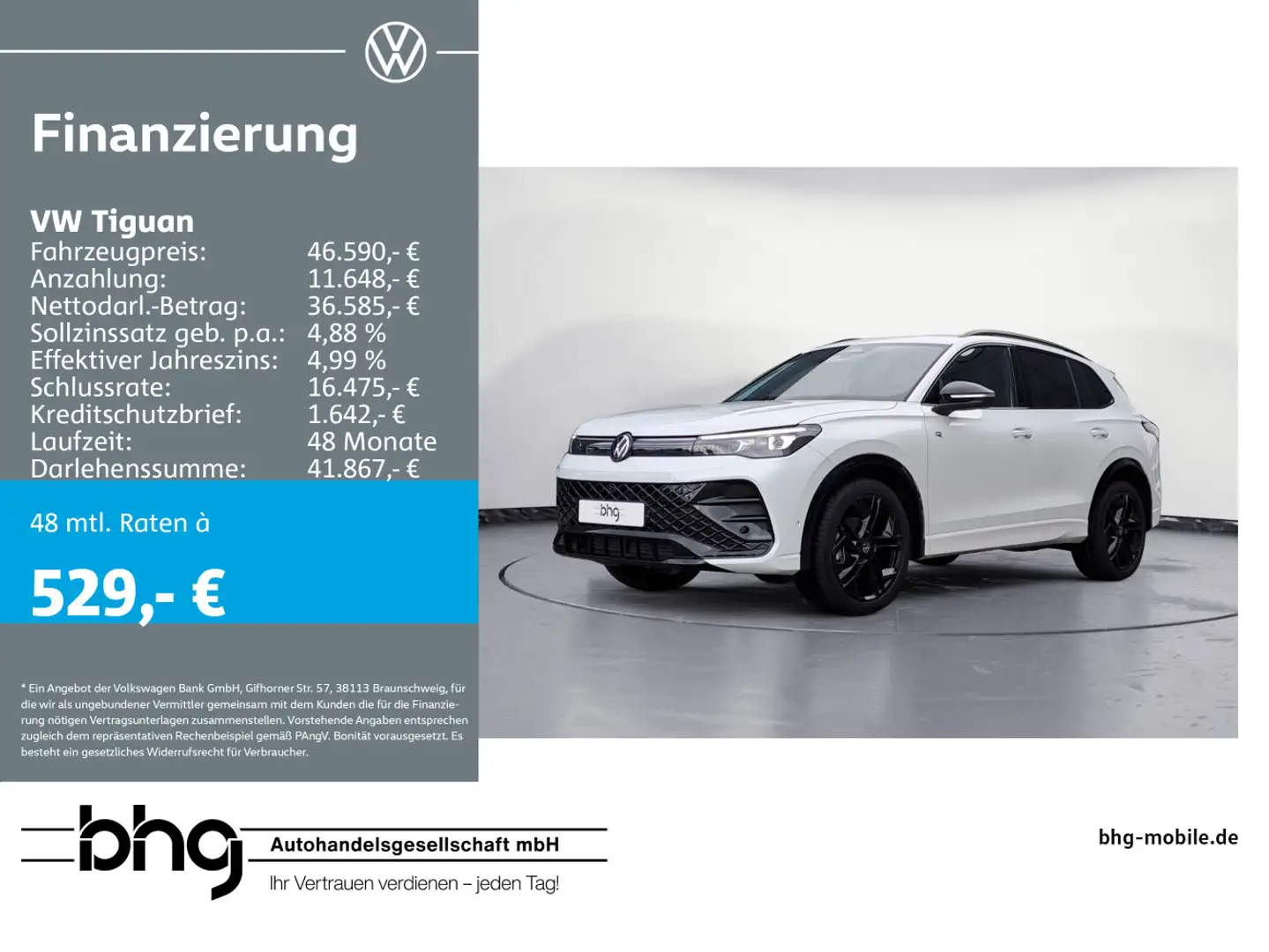 Volkswagen Tiguan R-Line 1,5 l eTSI OPF   DSG Wit - 1