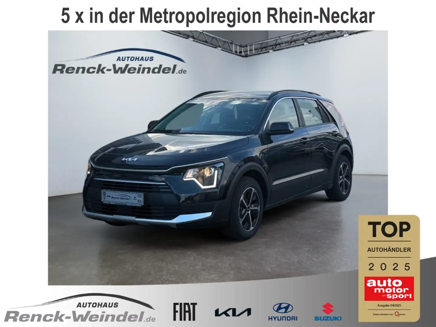 Kia Niro Hybrid Edition 7 1.6 HEV Klimaautom Navi Rückfahrk Чёрный - 1