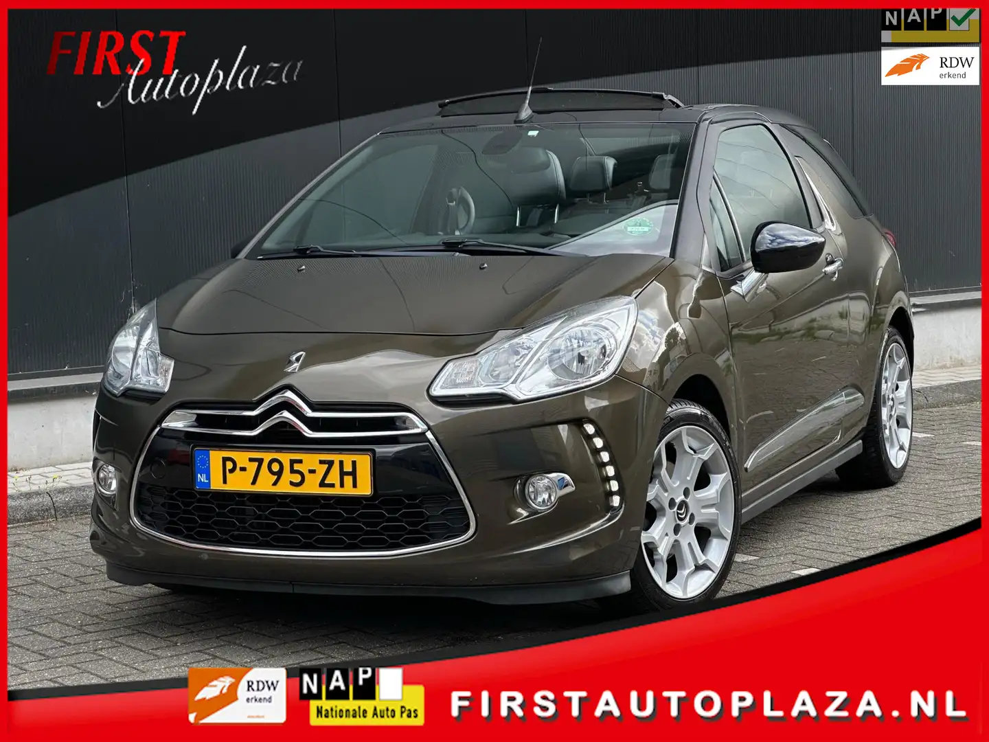 Citroen DS3 1.6 THP Sport Chic CABRIO LEDER/NAVI/6-BAK/CRUISE/ Bruin - 1