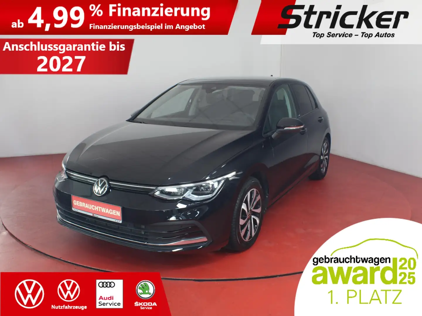 Volkswagen Golf Active 2.0TDI DSG 279,-ohne Anzahlung AHK Pano IQ Schwarz - 1