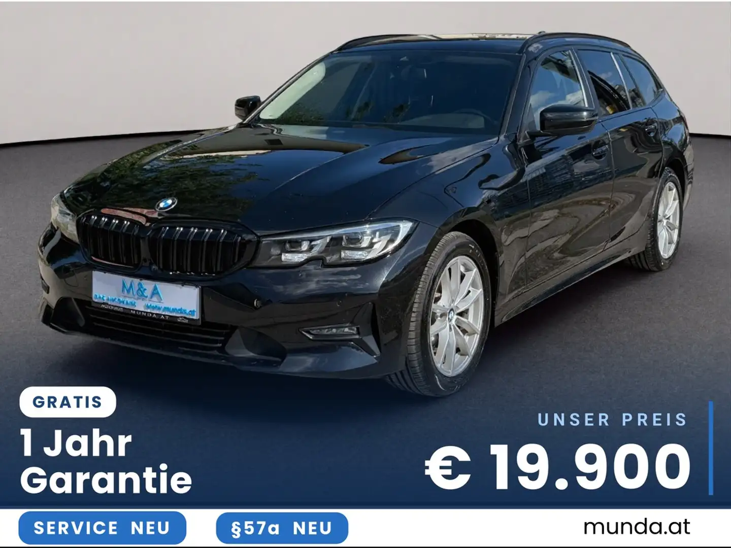 BMW 320 3er Mild-Hybrid xDrive Adv./LED/Autom./Garantie Schwarz - 1