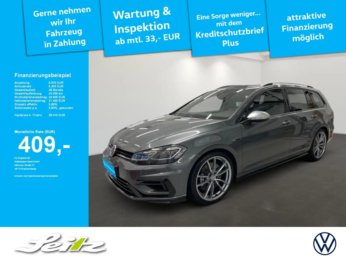 Volkswagen Golf Variant Golf VII Variant 2.0 TSI 4M R *LED*NAVI*PARKSENSOR Gris - 1