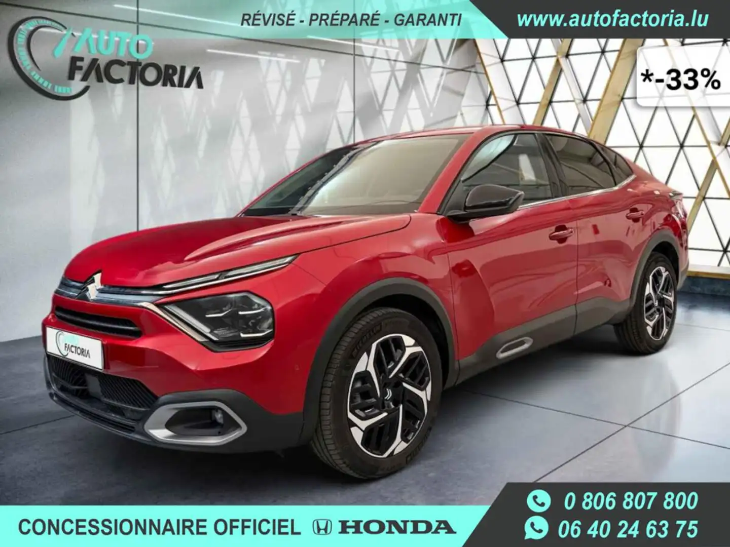 Citroen C4 X -33% 1.5 HDI 130cv BVA+GPS+CAM360+LED+Options Rosso - 1