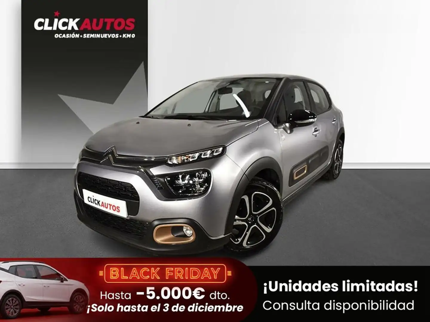 Citroen C3 1.2 Puretech 83CV C-Series Gris - 1