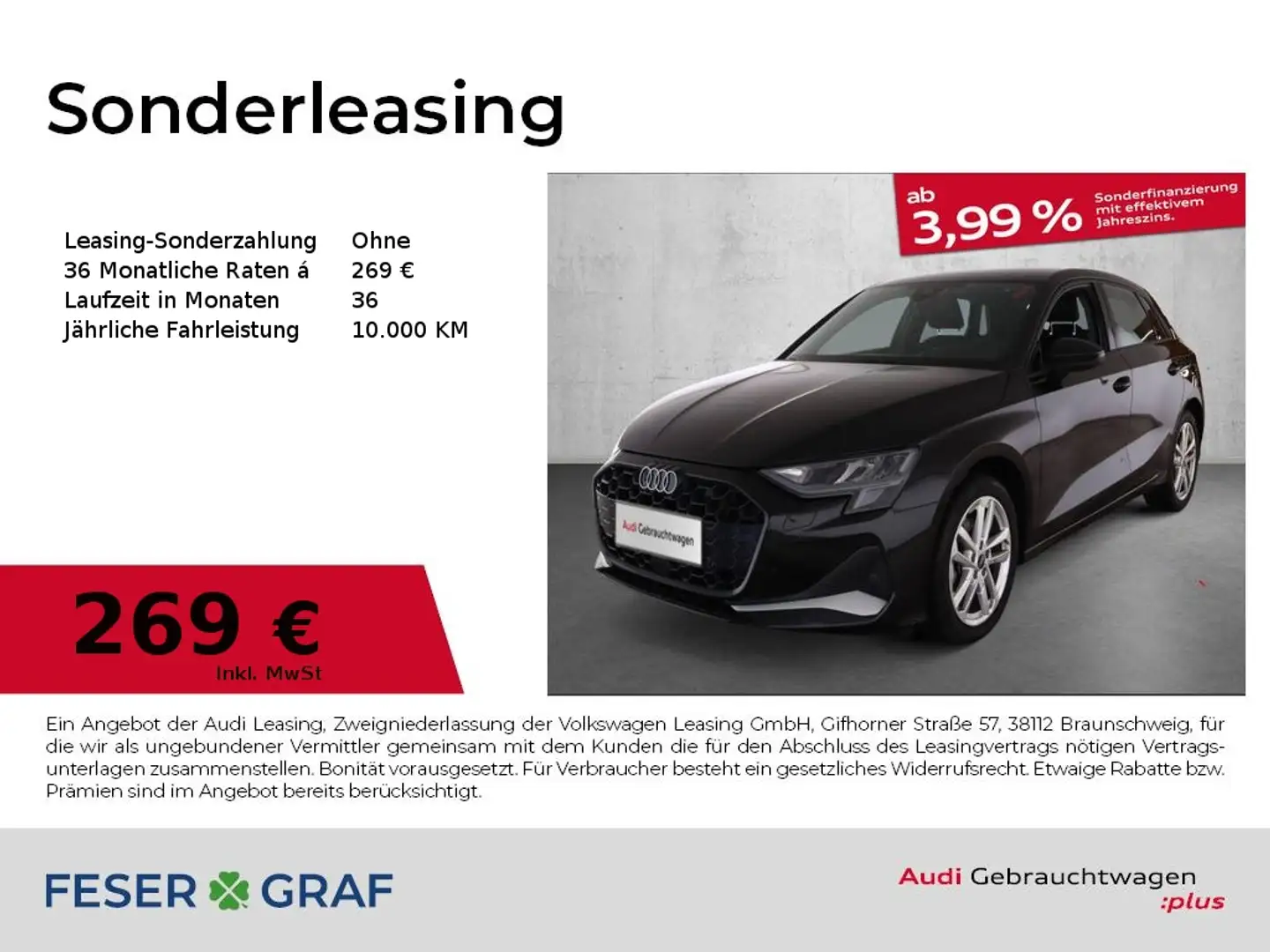 Audi A3 Advanced 35 TDI S tronic Head Up Display/Vir. Cock Schwarz - 1