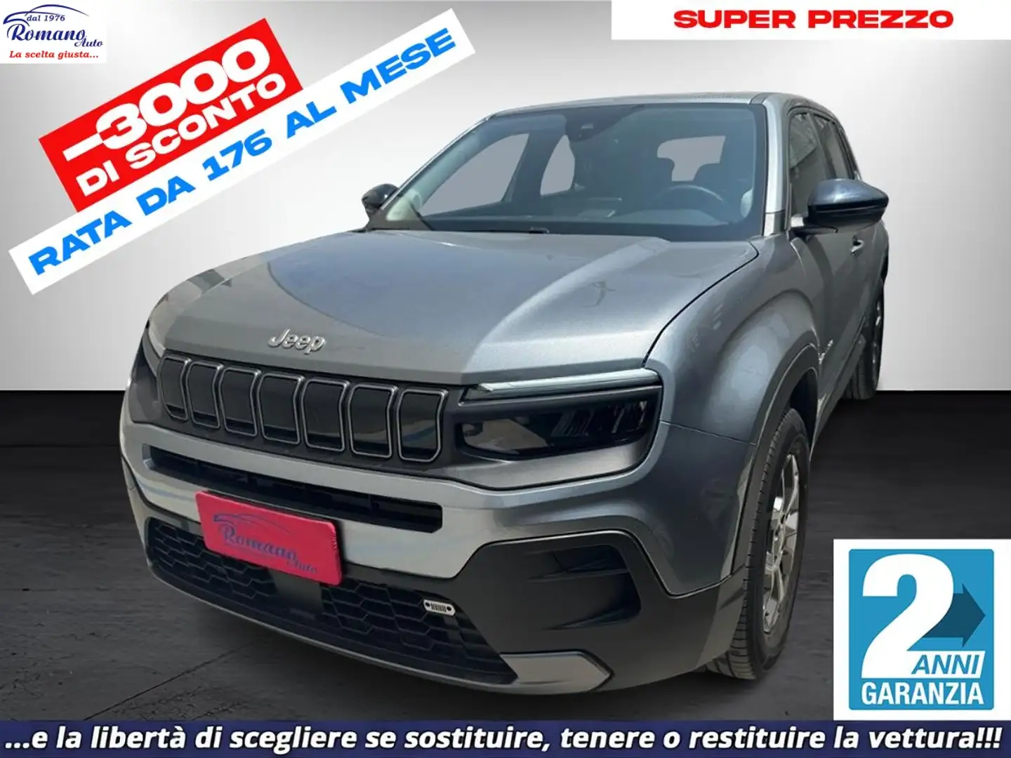 Jeep Avenger 1.2 Turbo Longitude Grijs - 1
