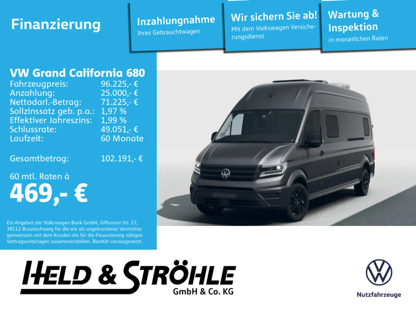 Volkswagen Grand California Aktion! Allrad, Dachklima Grijs - 1