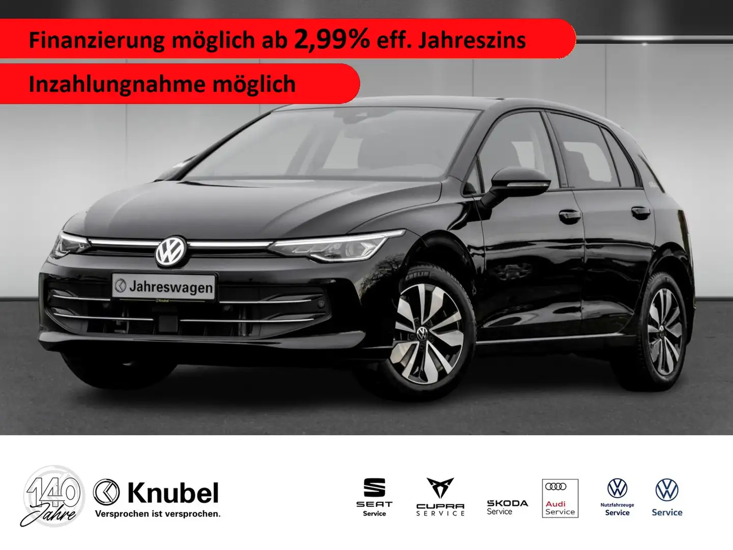 Volkswagen Golf VIII GOAL 2.0 TDI DSG LED+ Navi AHK TravelAss. ... Schwarz - 1