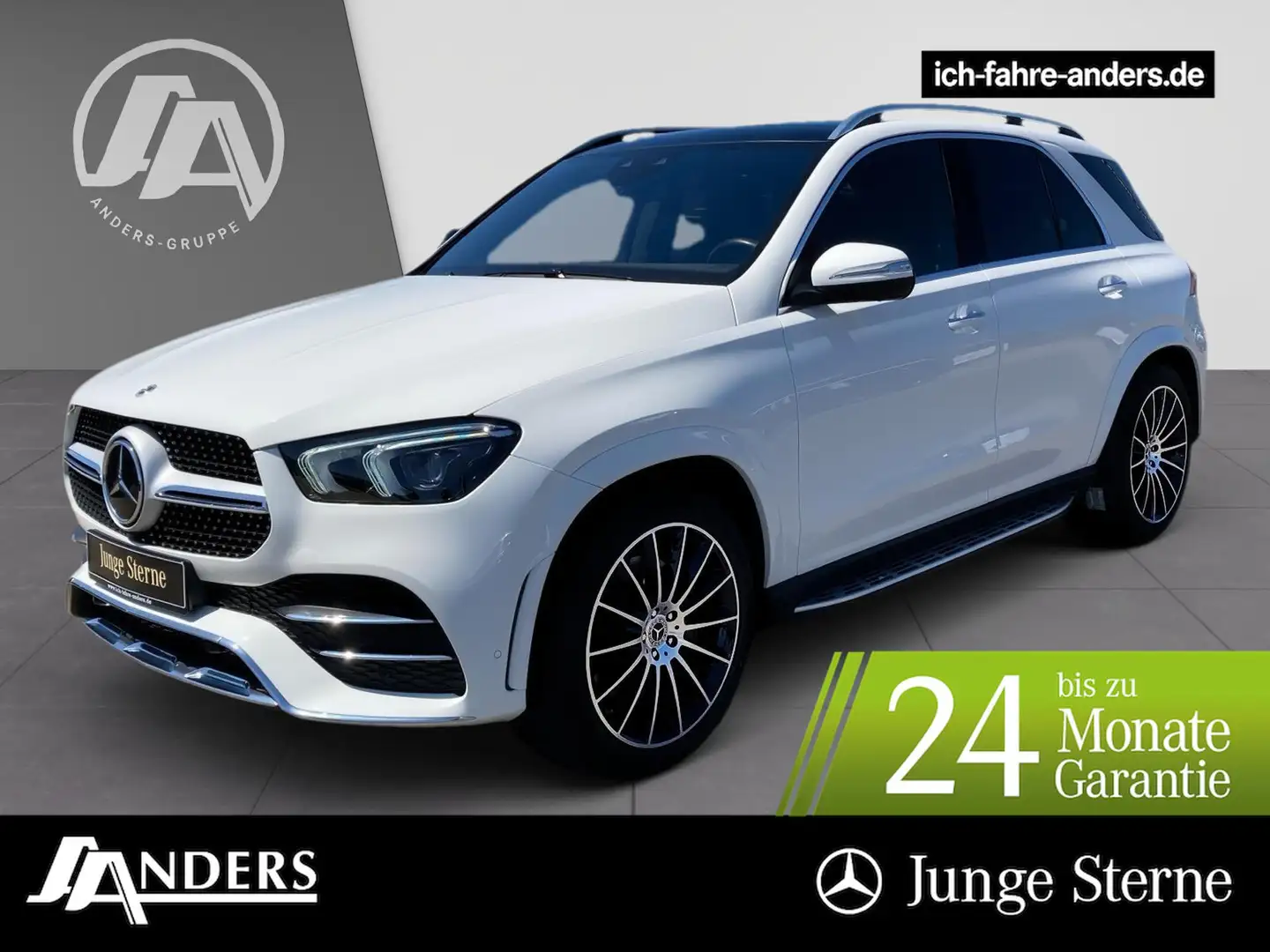 Mercedes-Benz GLE 400 d 4M AMG+AHK+AIR+Burm+Distr+Pano+Sthz+36 Blanc - 1