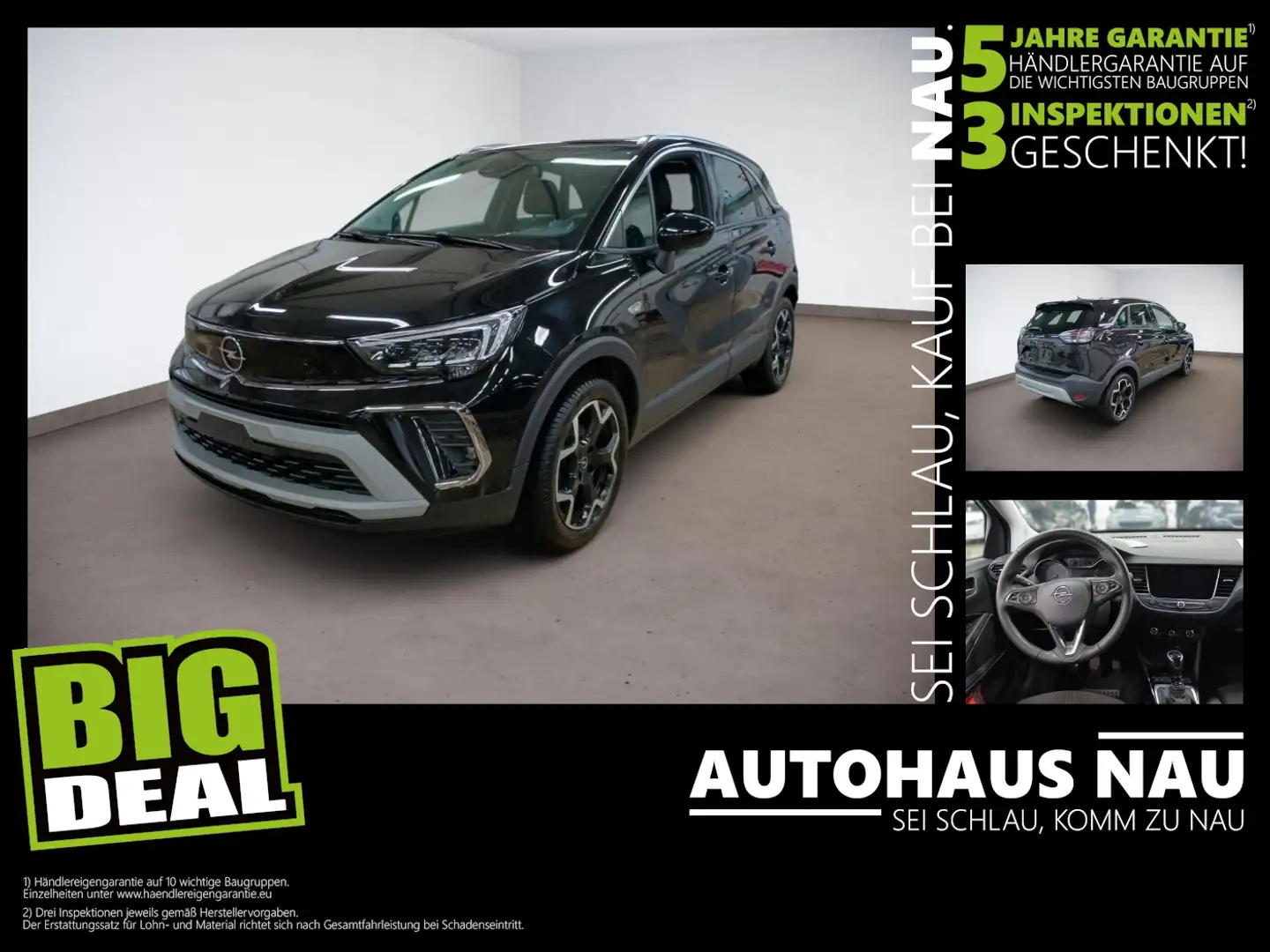Opel Crossland 1.2 Turbo Ultimate inkl. Big Deal! Schwarz - 1