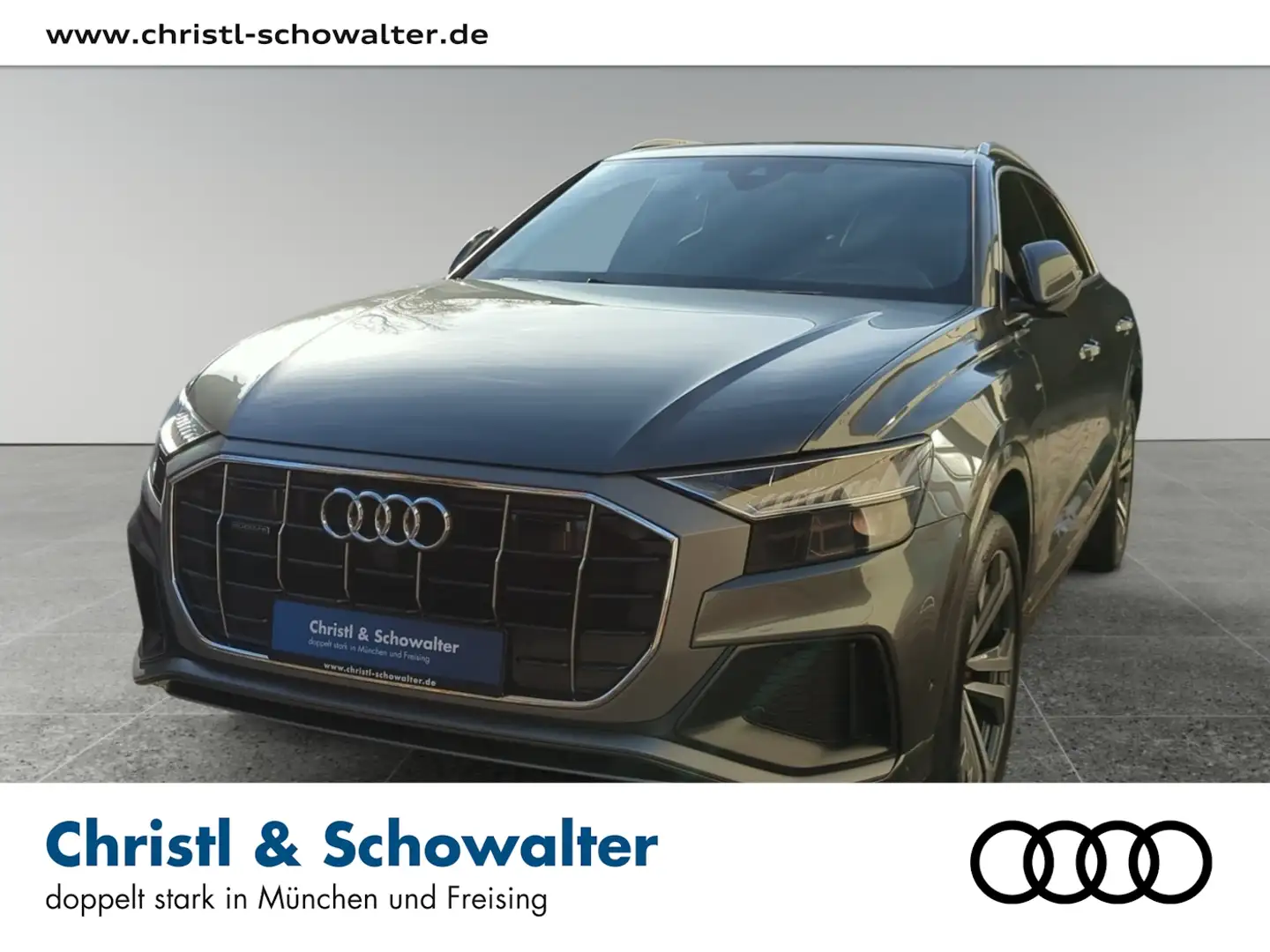 Audi Q8 50 TDI tiptr. S line AHK 360 MATRIX LUFTFED Grau - 1