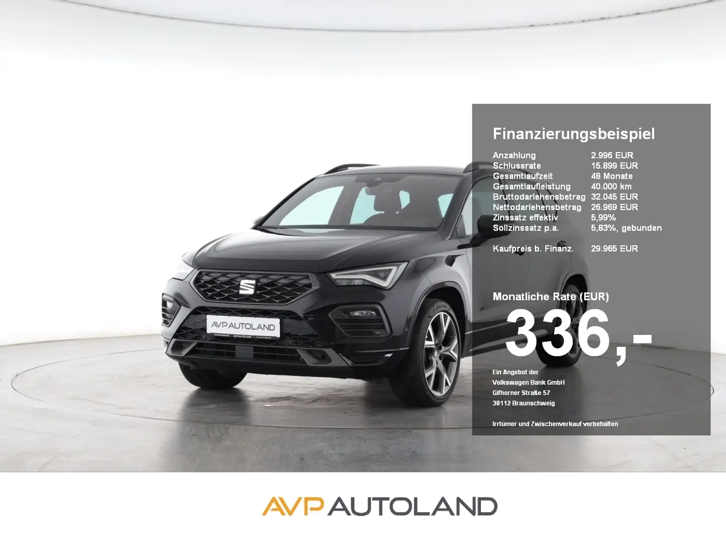 SEAT Ateca 2.0 TSI DSG 4Drive FR AHK Noir - 1