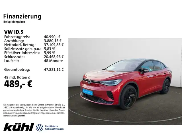 Volkswagen ID.5 GTX 4M Pro Wärmepumpe,AHK,Panorama fest