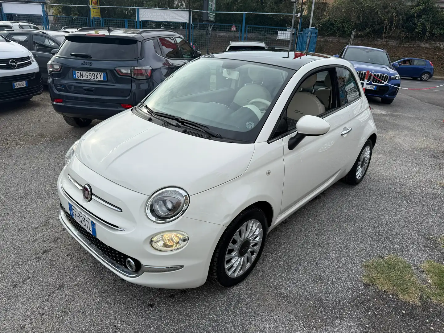 Fiat 500 1.2 All. Lounge *Tetto Panoramico* Wit - 1