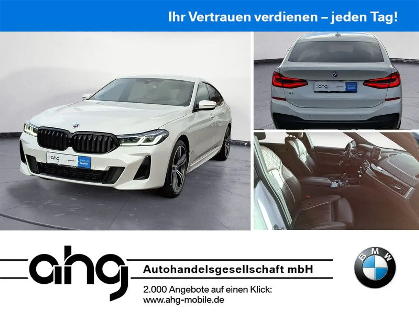 BMW 630 630d xDrive A Gran Turismo M Sport Head-Up AHK Weiß - 1