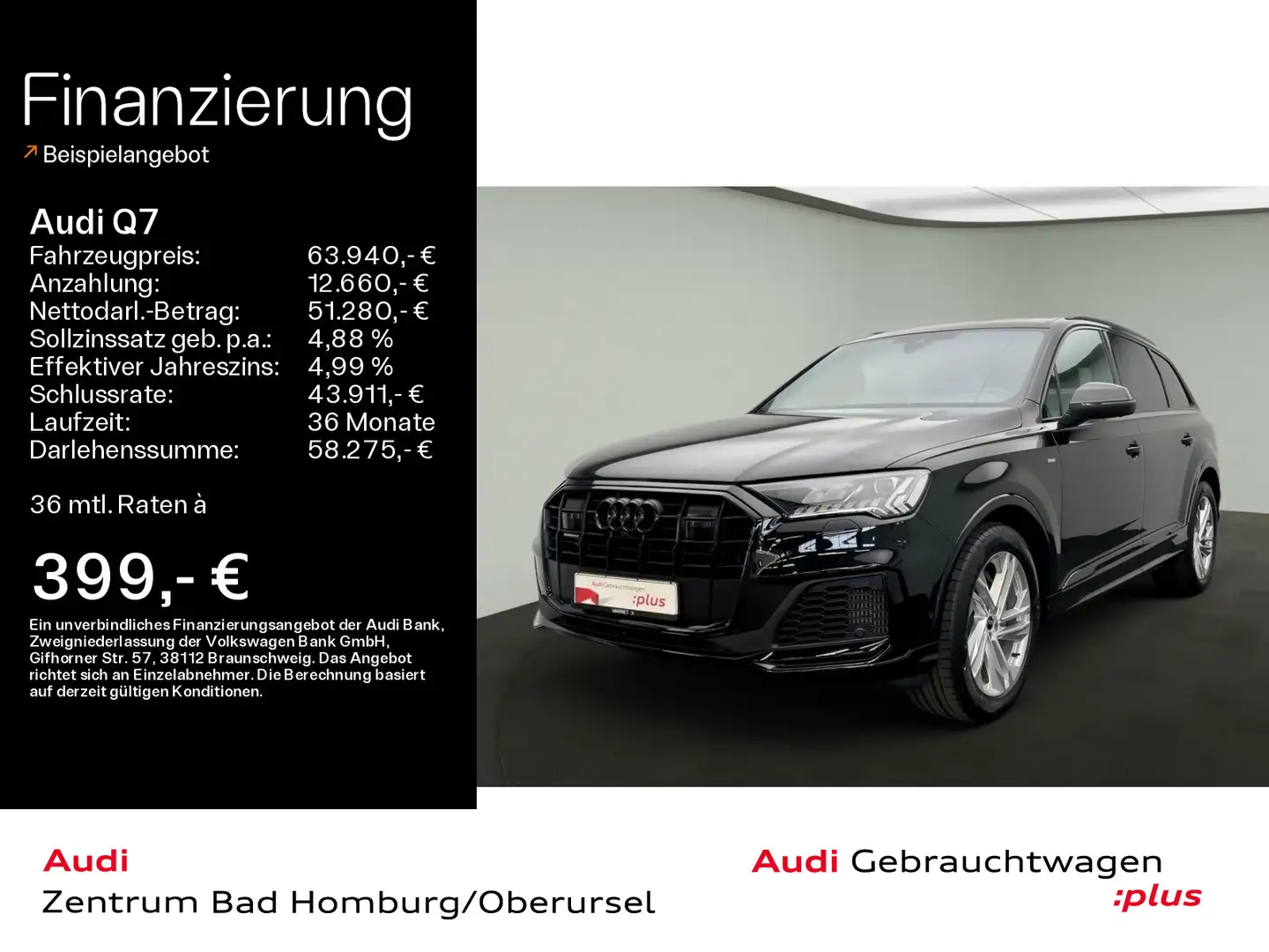 Audi Q7 55 TFSI S line quattro S line*Navi*Matrix*AHK Negro - 1