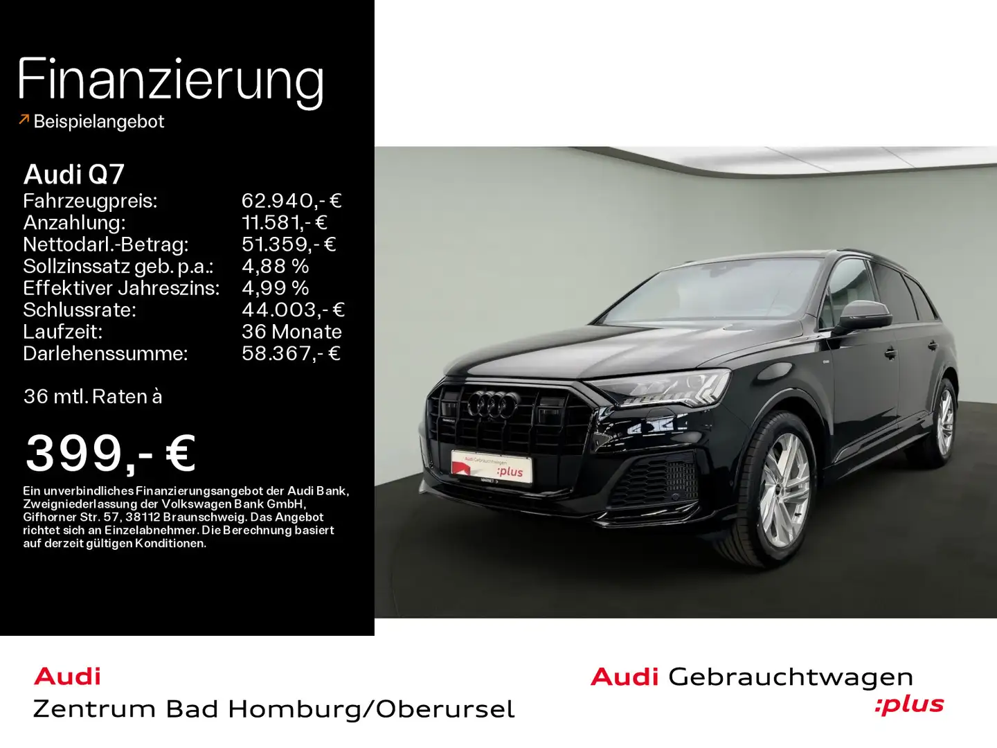 Audi Q7 55 TFSI S line quattro S line*Navi*Matrix*AHK Black - 1