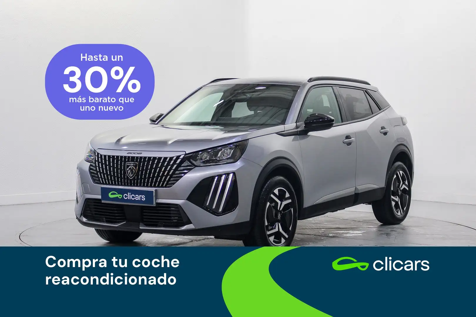 Peugeot 2008 1.2 PureTech S&S Allure 100 Silber - 1