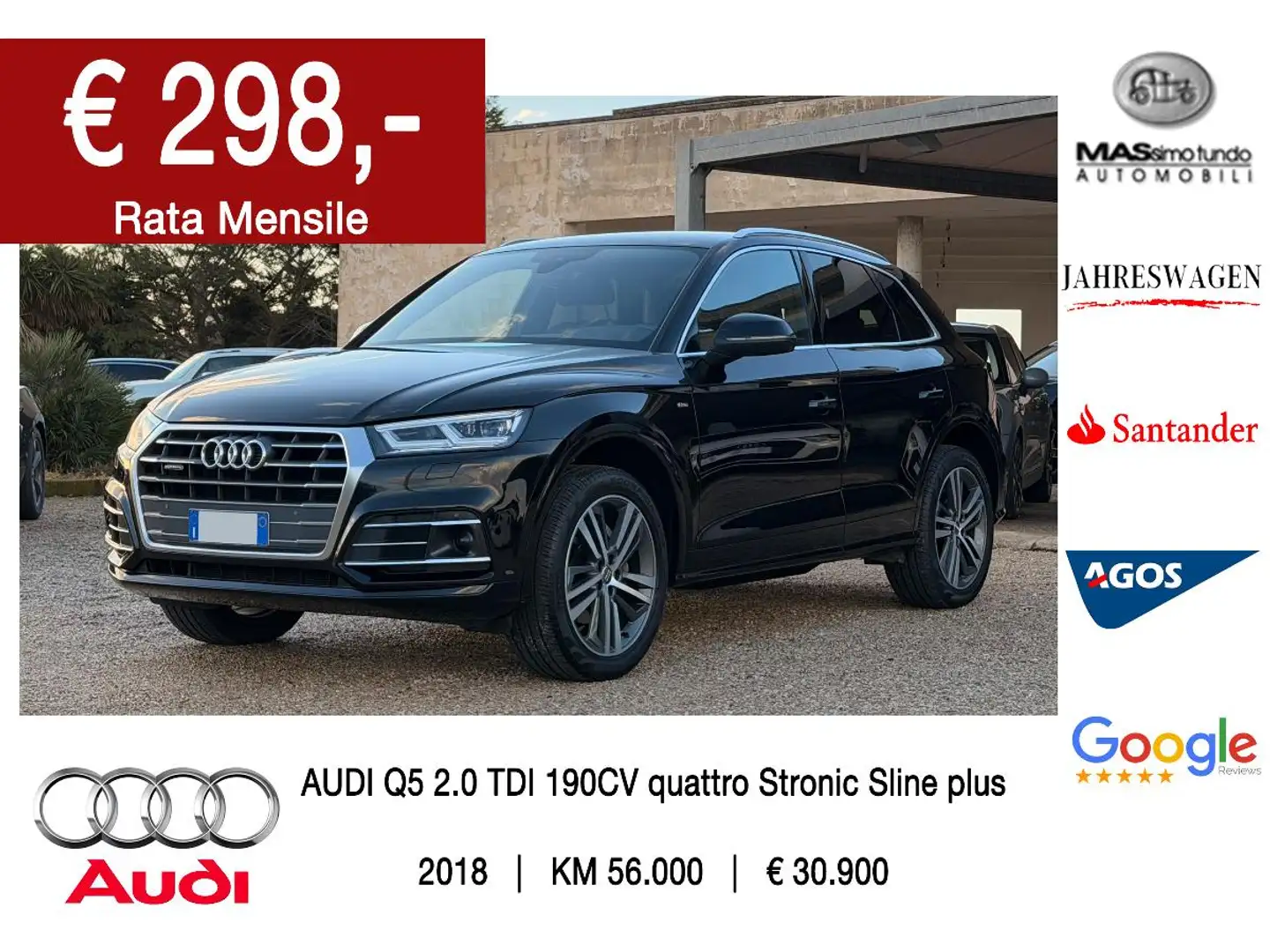 Audi Q5 2.0 TDI 190CV qu. S tr. S line plus Nero - 1