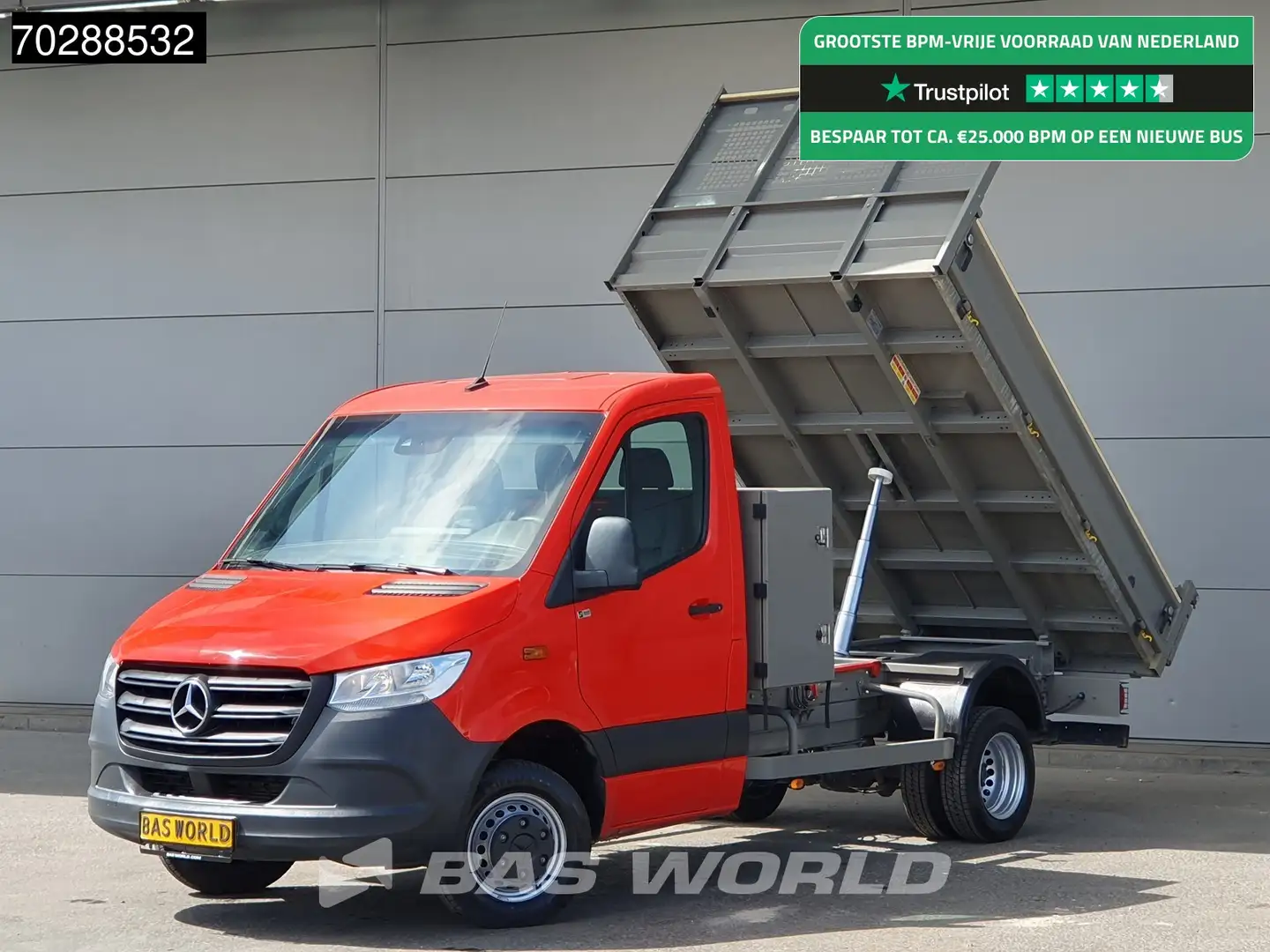 Mercedes-Benz Sprinter 514 CDI Open Laadbak met Kist Dubbellucht 3,5t Tre Rood - 1