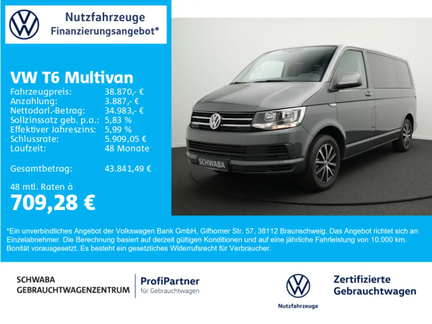 Volkswagen T6 Multivan Comfortline 2.0 TDI DSG *AHK*17''* Gris - 1