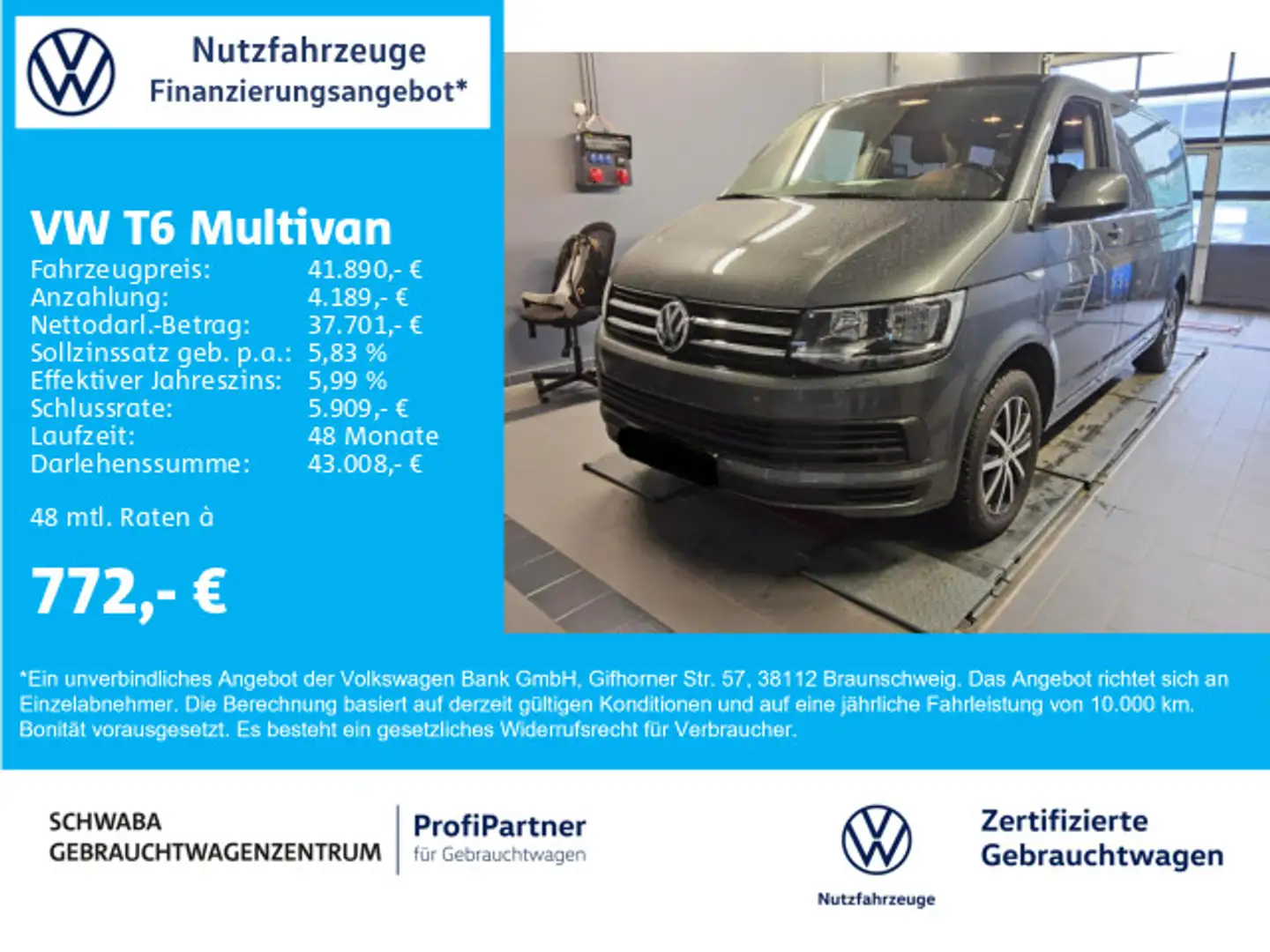 Volkswagen T6 Multivan Comfortline 2.0 TDI DSG *AHK*17''* Gris - 1