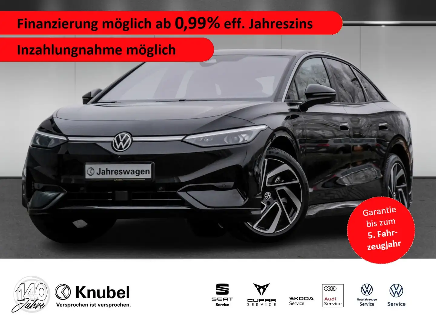 Volkswagen ID.7 Pro UPE69/IQ.LIGHT/Klima-Sitze/AreaView/HarmanK... Negru - 1